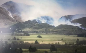 Fire at Hanmer Springs.