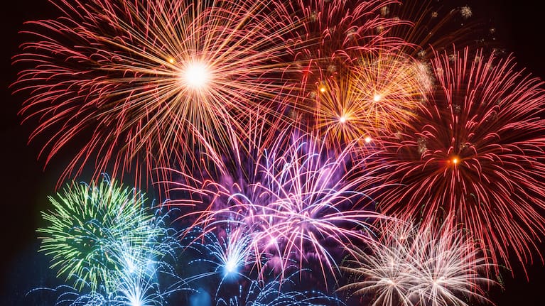A colourful fireworks display (file image).