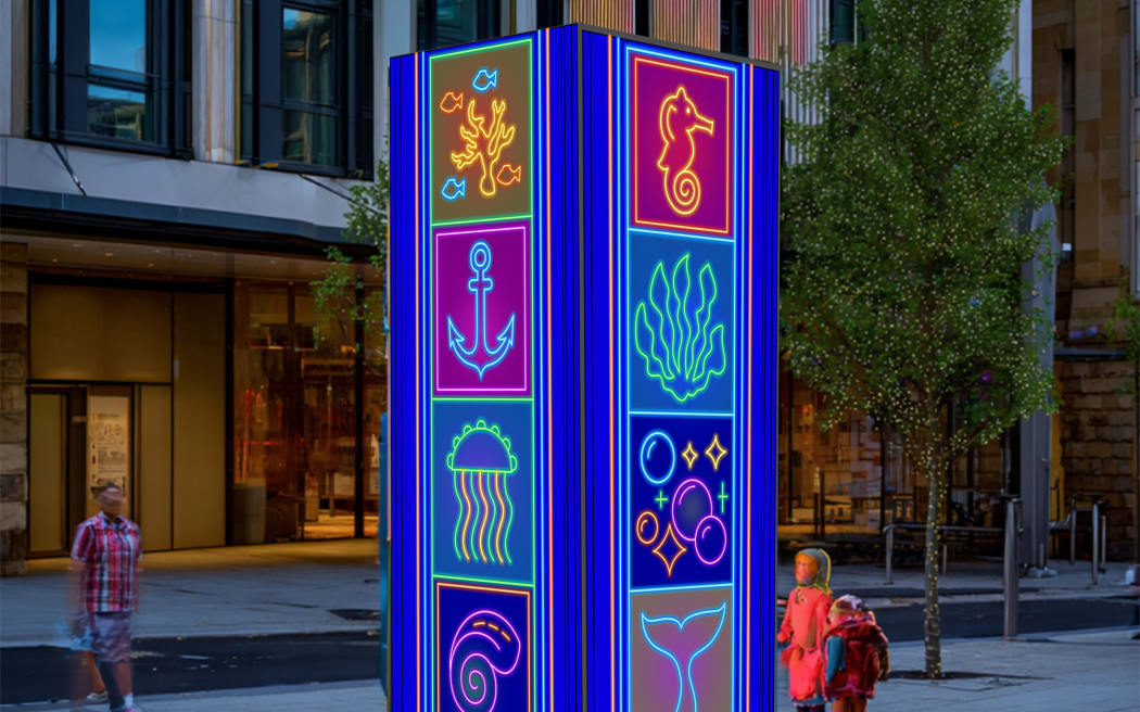 Each of the five columns will light up with a different theme.