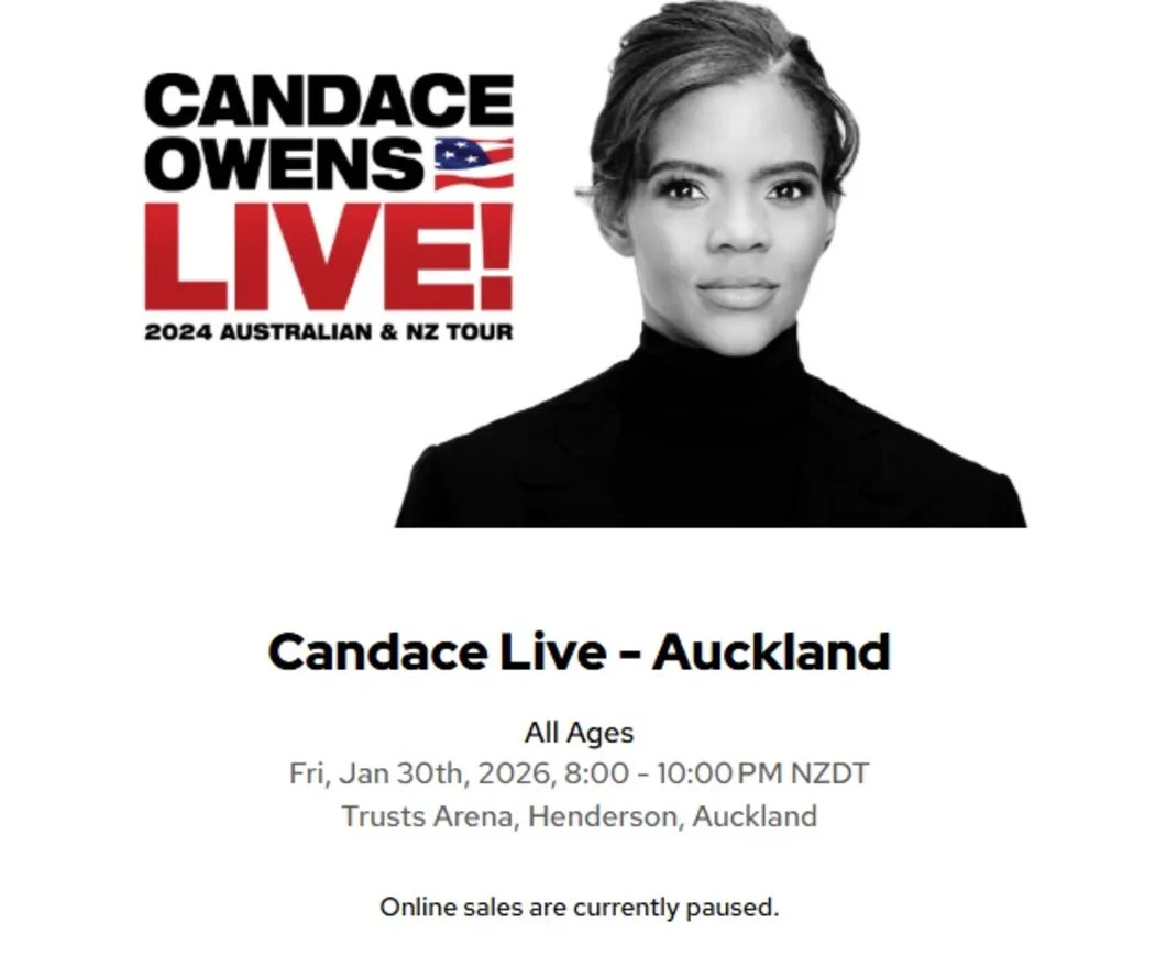 An online advertisement for the Candace Owens events.