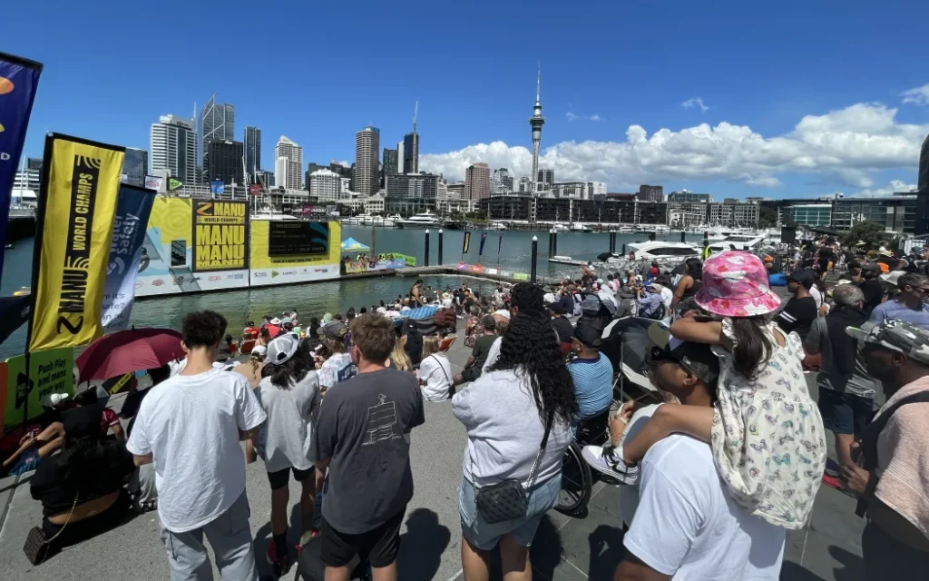 Crowds at the Manu World Champs competition in 2025.