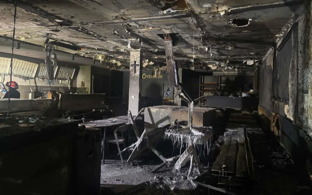 Damage done to the Sunflour cafe in Orewa.