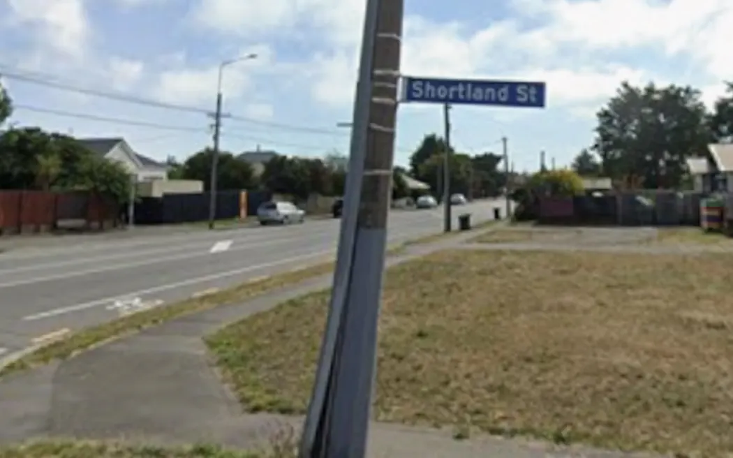 A Shortland Street sign in Wainoni, Christchurch.