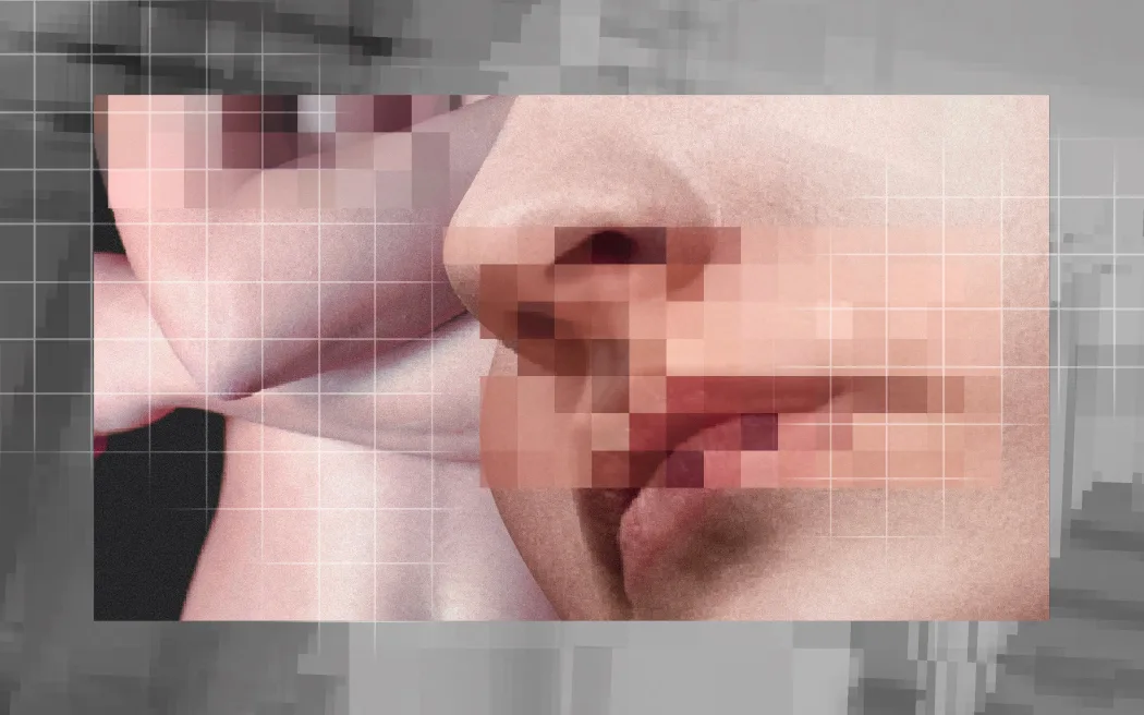 Composite of pixelated face and body