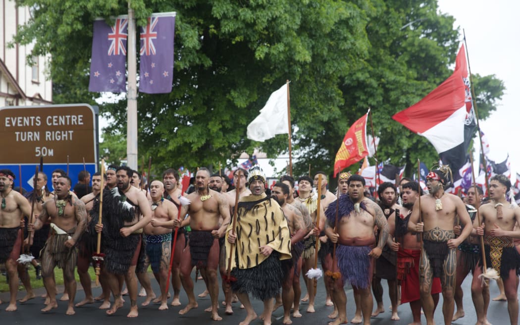 Hīkoi mō Te Tiriti in Rotorua.
