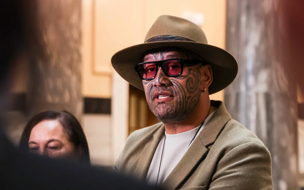 Te Pāti Māori co-leader Rawiri Waititi speaks to media on 10 November 2025 after announcing two party members have been expelled from the party.