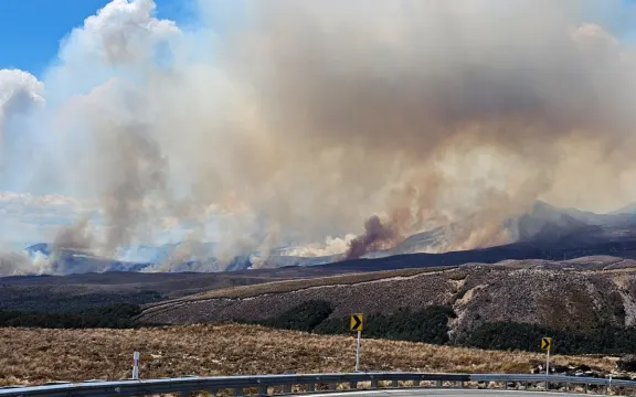 The fire in the Tongariro National Park has covered 2800 hectares.